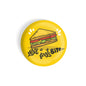 dhcrafts Round Fridge Magnet Yellow Food Lovers Love At First Bite D4 Glossy Finish Design Pack of 1 (58 mm)