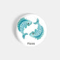 dhcrafts Round Fridge Magnet White Color Cute Zodiac Sign Pieces D2 Glossy Finish Design Pack of 1 (58 mm)