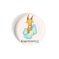 dhcrafts Round Fridge Magnet Pink Color Cute Zodiac Sign Capricorn D3 Glossy Finish Design Pack of 1 (75 mm)