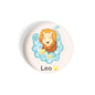 dhcrafts Round Fridge Magnet Pink Color Cute Zodiac Sign Leo D3 Glossy Finish Design Pack of 1