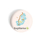 dhcrafts Round Fridge Magnet Pink Color Cute Zodiac Sign Sagittarius D3 Glossy Finish Design Pack of 1 (58 mm)