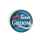 dhcrafts Round Fridge Magnet Blue Color Team Groom D1 Glossy Finish Design Pack of 1