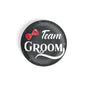 dhcrafts Round Fridge Magnet Black Color Team Groom D2 Glossy Finish Design Pack of 1 (75 mm)