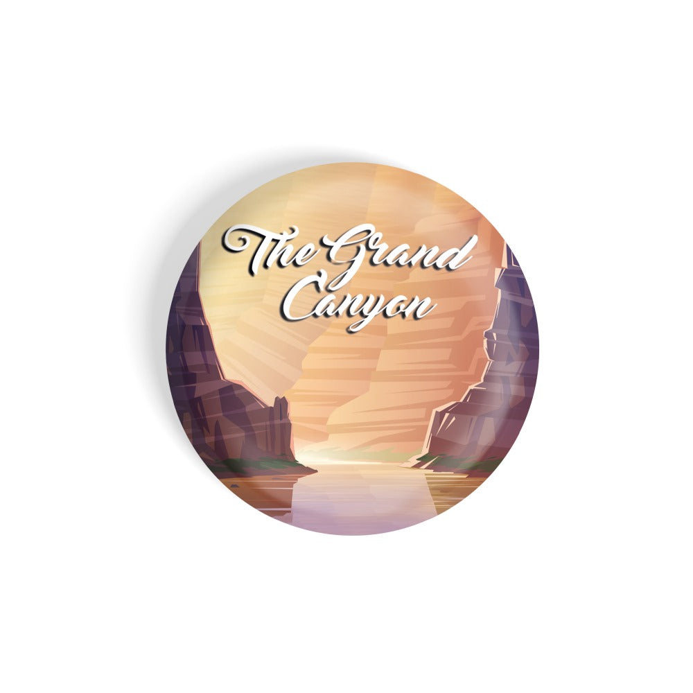 dhcrafts Round Fridge Magnet Multicolor The Grand Canton D2 Glossy Finish Design Pack of 1