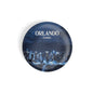 dhcrafts Round Fridge Magnet Multicolor Orlando Florida D2 Glossy Finish Design Pack of 1 (75 mm)