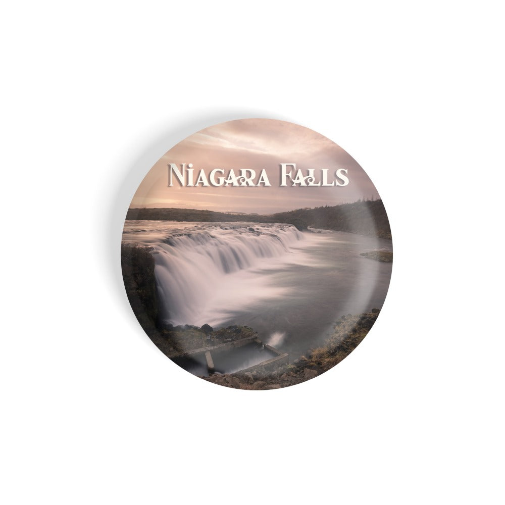 dhcrafts Round Fridge Magnet Multicolor Niagara Falls D2 Glossy Finish Design Pack of 1