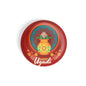 dhcrafts Round Fridge Magnet Multicolor Gudi Padwa D1 Glossy Finish Design Pack of 1