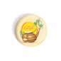 dhcrafts Round Fridge Magnet Yellow Pongal D1 Glossy Finish Design Pack of 1