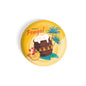 dhcrafts Round Fridge Magnet Yellow Pongal D2 Glossy Finish Design Pack of 1 (58 mm)
