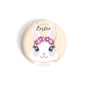 dhcrafts Round Fridge Magnet Yellow Easter D1 Glossy Finish Design Pack of 1
