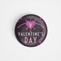 dhcrafts Round Fridge Magnet Pink Valentine's Day D3 Glossy Finish Design Pack of 1 (58 mm)