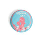dhcrafts Round Fridge Magnet Blue Mother's Day D2 Glossy Finish Design Pack of 1 (58 mm)