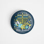 dhcrafts Round Fridge Magnet Blue Hanukkah Glossy Finish Design Pack of 1