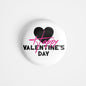 dhcrafts Round Fridge Magnet White Valentine's Day D6 Glossy Finish Design Pack of 1 (75 mm)