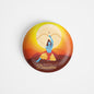 dhcrafts Round Fridge Magnet Multicolor Dushera / Vijayadashmi D3 Glossy Finish Design Pack of 1 (58 mm)