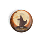 dhcrafts Round Fridge Magnet Brown Halloween D2 Glossy Finish Design Pack of 1