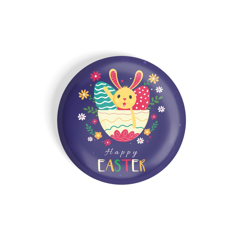 dhcrafts Round Fridge Magnet Blue Easter D2 Glossy Finish Design Pack of 1