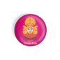 dhcrafts Round Fridge Magnet Pink Durga Puja D2 Glossy Finish Design Pack of 1