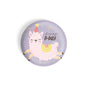 dhcrafts Round Fridge Magnet Grey Birthday Glossy Finish Design Pack of 1