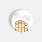 dhcrafts Round Fridge Magnet White Friendship Day D2 Glossy Finish Design Pack of 1 (58 mm)