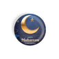 dhcrafts Round Fridge Magnet Blue Muharram D3 Glossy Finish Design Pack of 1 (58 mm)