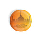 dhcrafts Round Fridge Magnet Orange Muharram D1 Glossy Finish Design Pack of 1 (75 mm)