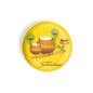dhcrafts Round Fridge Magnet Yellow Janamashtmi D1 Glossy Finish Design Pack of 1