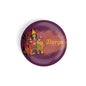 dhcrafts Round Fridge Magnet Brown Durga Puja D3 Glossy Finish Design Pack of 1 (75 mm)