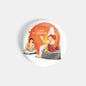dhcrafts Round Fridge Magnet White Guru Purnima D2 Glossy Finish Design Pack of 1