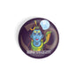 dhcrafts Round Fridge Magnet Black Maha Shivratri D2 Glossy Finish Design Pack of 1 (75 mm)