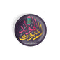 dhcrafts Round Fridge Magnet Black Mawlid Al Nabi Glossy Finish Design Pack of 1