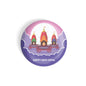 dhcrafts Round Fridge Magnet Multicolor Rath Yatra D2 Glossy Finish Design Pack of 1 (58 mm)