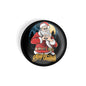 dhcrafts Round Fridge Magnet Black Merry Christmas Glossy Finish Design Pack of 1