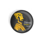 dhcrafts Round Fridge Magnet Black Shivaji Maharaj Jayanti D2 Glossy Finish Design Pack of 1 (75 mm)