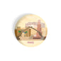 dhcrafts Round Fridge Magnet yellow Color Iraq Glossy Finish Design Pack of 1