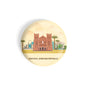 dhcrafts Round Fridge Magnet yellow Color Central African Republic Glossy Finish Design Pack of 1