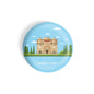 dhcrafts Round Fridge Magnet Blue Color Monuments Amber Fort Glossy Finish Design Pack of 1