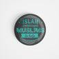 dhcrafts Round Fridge Magnet Grey Islam Encourages Muslims To Help The Humanity Glossy Finish Design Pack of 1 (58 mm)