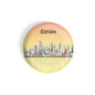 dhcrafts Round Fridge Magnet Multicolour Places Europe Continent Glossy Finish Design Pack of 1 (75 mm)