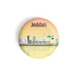 dhcrafts Round Fridge Magnet Multicolour Places Jeddah City In Saudi Arabia Glossy Finish Design Pack of 1 (75 mm)