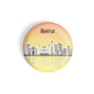 dhcrafts Round Fridge Magnet Multicolour Places Beirut Capital Of Lebanon Glossy Finish Design Pack of 1 (58 mm)