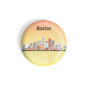 dhcrafts Round Fridge Magnet Multicolour Places Boston City In Massachusetts Glossy Finish Design Pack of 1