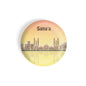 dhcrafts Round Fridge Magnet Multicolour Places Sana'a Capital Of Yemen Glossy Finish Design Pack of 1 (58 mm)