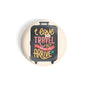 dhcrafts Round Fridge Magnet Quotes Multicolor I Love To Travel But I Hate To Arrive Glossy Finish Design Pack of 1