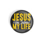 dhcrafts Round Fridge Magnet Quotes Black Jesus Has Sustains My Life Glossy Finish Design Pack of 1 (58 mm)
