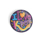 dhcrafts Round Fridge Magnet Quotes Purple I Love K-pop D2 Glossy Finish Design Pack of 1 (58 mm)