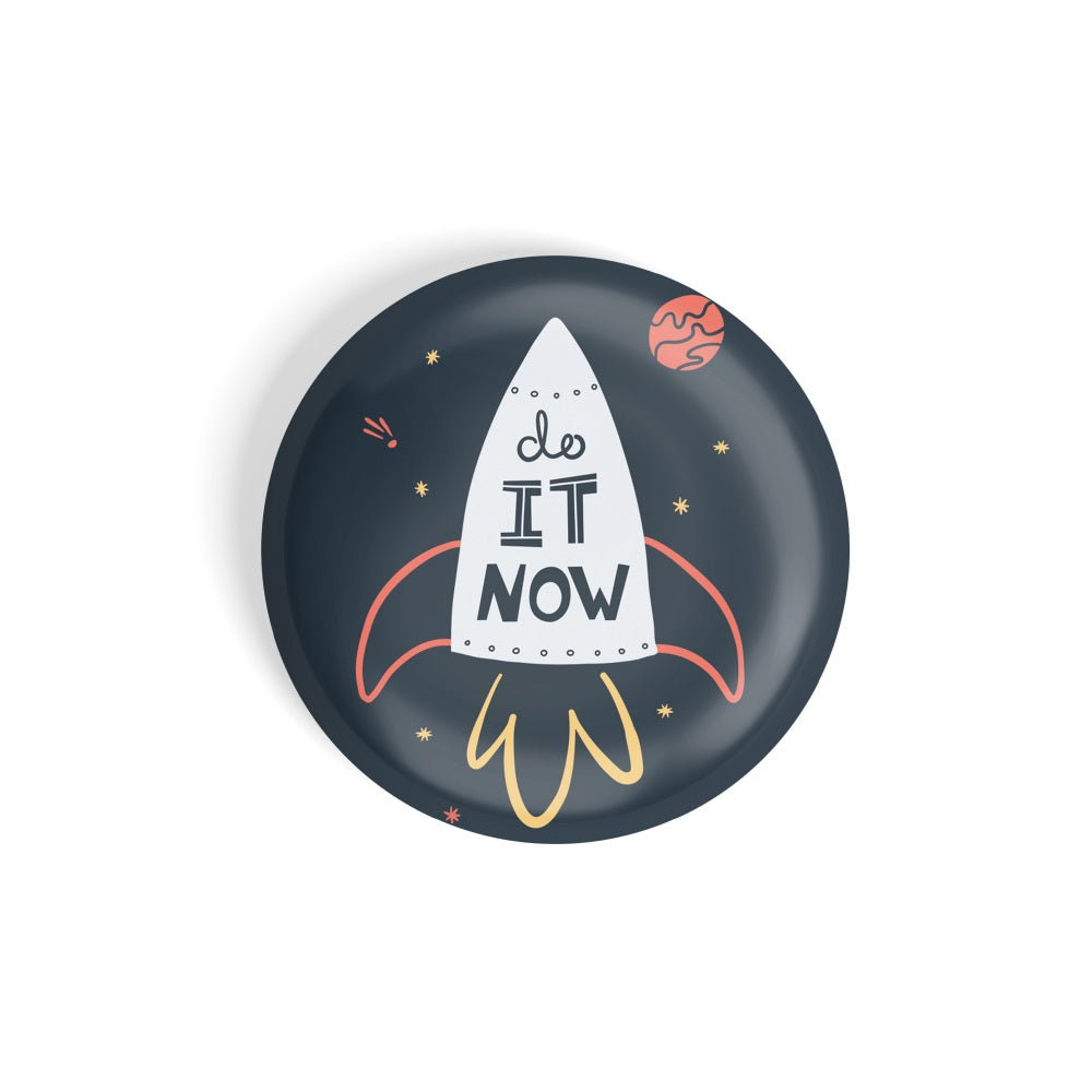 dhcrafts Round Fridge Magnet Quotes Black I'll Do It Glossy Finish Design Pack of 1 (58 mm)