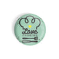 dhcrafts Round Fridge Magnet Green Food Lovers Love Cooking D1 Glossy Finish Design Pack of 1