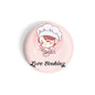 dhcrafts Round Fridge Magnet Pink Food Lovers Love Cooking D2 Glossy Finish Design Pack of 1 (58 mm)