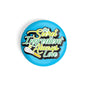 dhcrafts Round Fridge Magnet Blue Food Lovers The Secret Ingredient Is Always Love Glossy Finish Design Pack of 1 (75 mm)